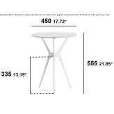 Round marble high side table Flix