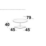 Low round coffee table made of MDF Podivin