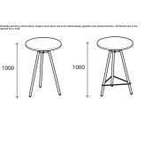 Round high side table Lurano