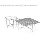 Square metal coffee table Ekenaes