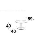 Low round coffee table made of MDF Podivin