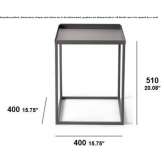 Square steel coffee table Olmen