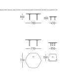 Hexagonal coffee table made of HPL Cache