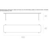 Rectangular coffee table made of wooden veneer Kayapa