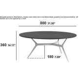 Low, round, glass coffee table Flix