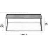 Low, rectangular, steel coffee table Olmen