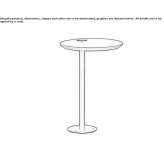 Round side table with USB Pearl