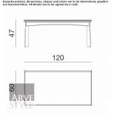 Rectangular coffee table made of solid wood Balc