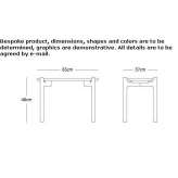 Rectangular oak side table Gozeli