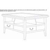 Solid wood coffee table with storage space Yacuiba