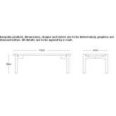 Rectangular oak coffee table Gozeli