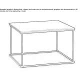 Low square metal bistro side table Medovene