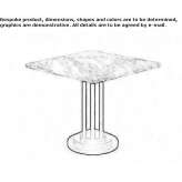 Niski kwadratowy marmurowy stolik bistro we współczesnym stylu Newville