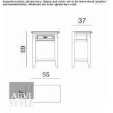 Solid wood coffee table with storage space Borutta