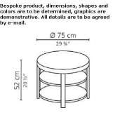 Round wooden coffee table Goiatuba