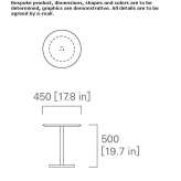 Round, high side table made of walnut Linthal