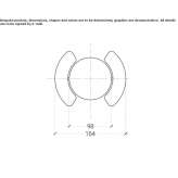 Round, monoblock table made of steel and wood with integrated benches Gancani