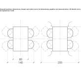 Monoblock canteen table made of steel and wood with integrated seats Uehlfeld