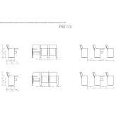 Auditorium seats with adjustable backrest Fiecht