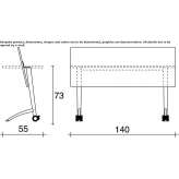 Modular, foldable MDF desk on wheels Uruapan