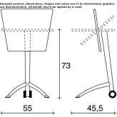 Foldable MDF desk on wheels Uruapan