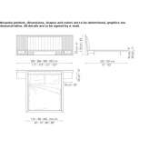 Walnut double bed with integrated bedside tables Dulovac