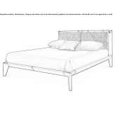 Double bed with upholstered headboard Irricana