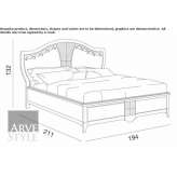 Solid wood double bed Cibaca