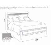 Solid wood double bed Borutta