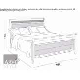 Solid wood double bed Borutta