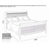 Podwójne łóżko z litego drewna Borutta