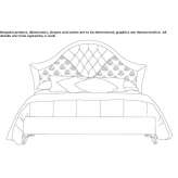 Double bed with a quilted headboard Zarautz