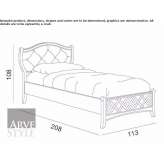 Bed with a quilted headboard Balc