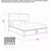 Double bed with upholstered headboard Cibaca