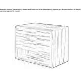 Square wooden bedside table with drawers Gornjaki