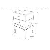 Rectangular wooden bedside table Nappanee