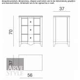 Rectangular bedside table made of solid wood Cibaca