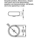 Round steel countertop washbasin Auerbach