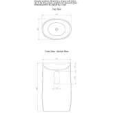 Wolnostojąca owalna umywalka Resin Stone z przelewem Bueil