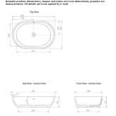 Oval countertop washbasin made of stone resin Oberlin