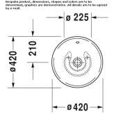 Round countertop washbasin with overflow Novy