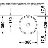 Round ceramic washbasin with overflow Claxton