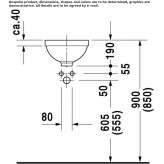 Round ceramic washbasin with overflow Claxton