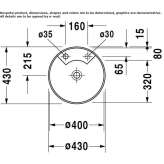 Round ceramic washbasin with overflow Claxton