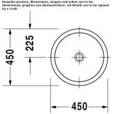 Recessed round ceramic washbasin Claxton