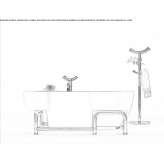 Freestanding bathtub with seat Corinth