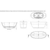 Freestanding oval Velluto® bathtub Shuya