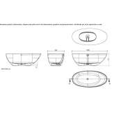 Freestanding oval Velluto® bathtub Abenojar