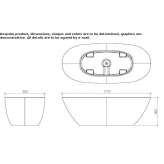 Freestanding oval Velluto® bathtub Almenar