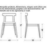 Steel chair with open backrest Vendryne